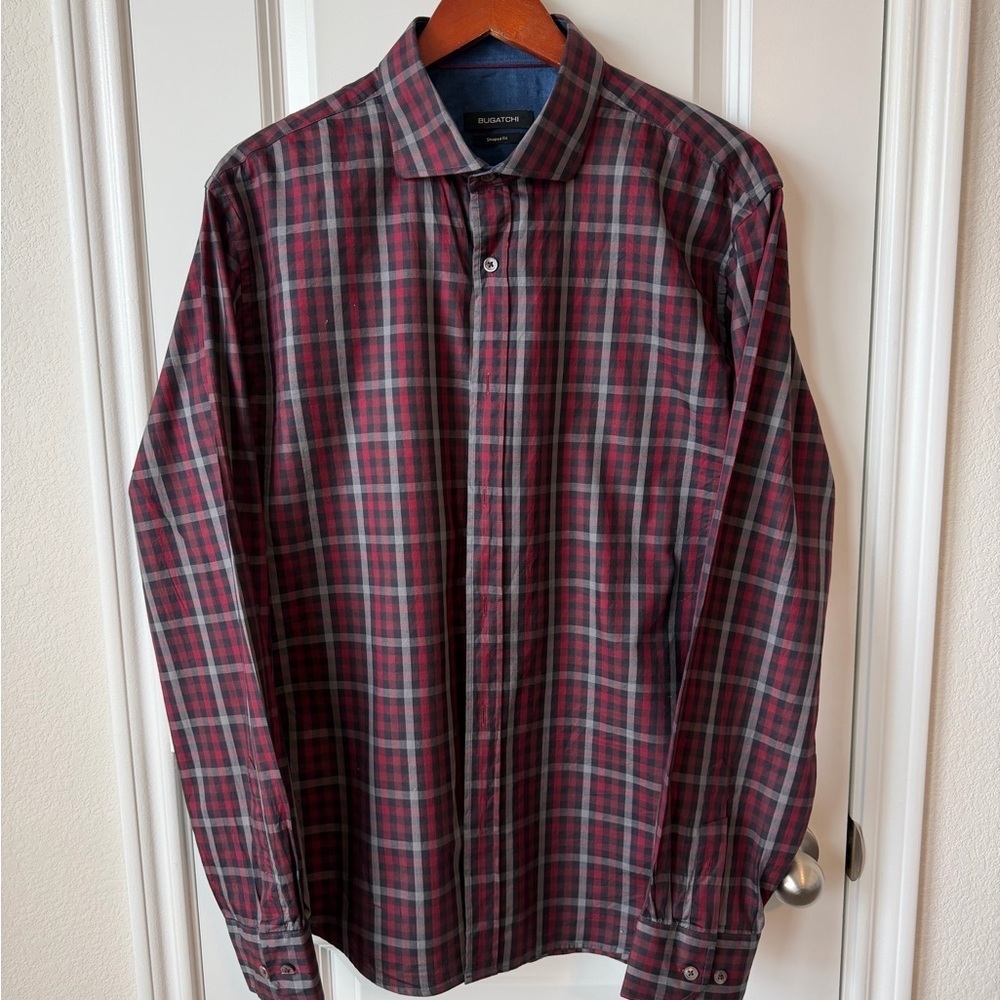 Bugatchi Men’s Shaped-Fit Button-Up